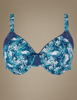 Snake Print Non-Padded Minimiser Full Cup Bra C-G